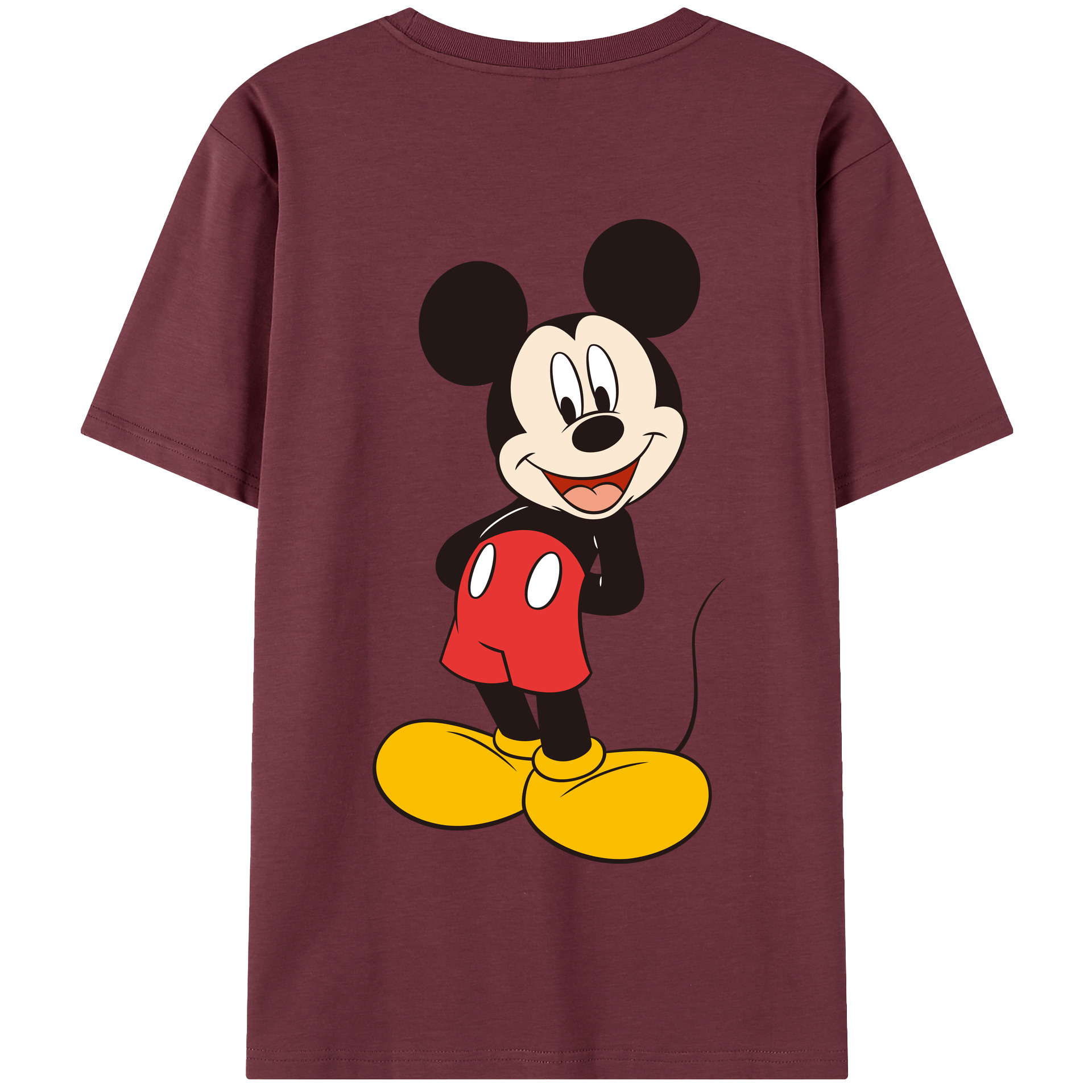 （画像用） ミッキーマウス Mickey Mouse 綿100％半袖Tシャツ（背面プリント）